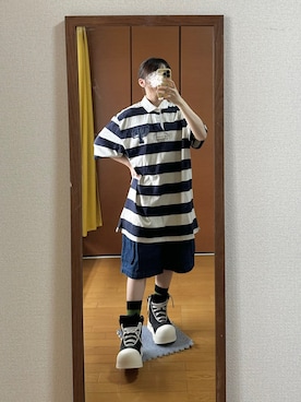 「アイテム（ポロシャツ）」を使った、るる 🥦低身長コーデ🥬さん（レディース・149cm・20代）の秋コーディネート