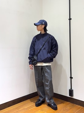 「URBAN RESEARCH（アーバンリサーチ）のTHE NORTH FACE　Geology Jacket（テーラードジャケット、ブルー系）」を使った、オタケさん（メンズ・162cm）の秋コーディネート