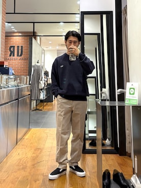 「寒い」｜「アイテム（スリッポン）」を使った、オタケさん（メンズ・162cm）の秋コーディネート