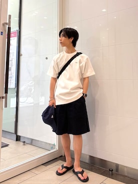 「アイテム（帽子）」を使った、オタケさん（メンズ・162cm）の夏コーディネート