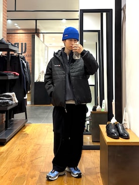 「リラックススタイル」｜「アイテム（ジャケット/アウター）」を使った、オタケさん（メンズ・162cm）の冬コーディネート