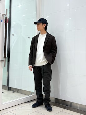 「アイテム（その他アウター、ブラウン系）」を使った、オタケさん（メンズ・162cm）の秋コーディネート