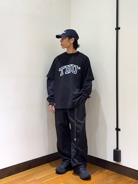「Wide Dad（ワイドダッド）のアイテム」を使った、オタケさん（メンズ・162cm）の夏コーディネート