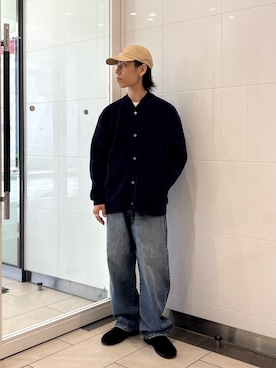 「アイテム（カーディガン/ボレロ）」を使った、オタケさん（メンズ・162cm）の秋コーディネート