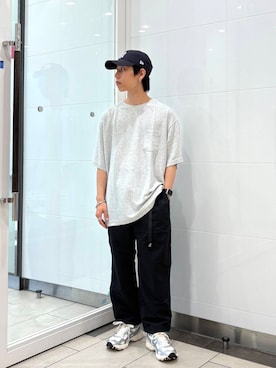 「Champion（チャンピオン）のアイテム」を使った、オタケさん（メンズ・162cm）の夏コーディネート