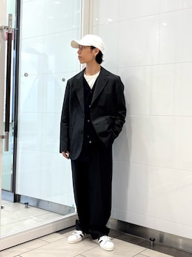 「アイテム（テーラードジャケット、グリーン系）」を使った、オタケさん（メンズ・162cm）の秋コーディネート