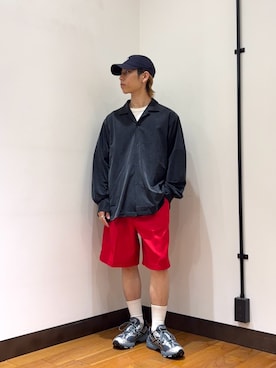 「URBAN RESEARCH（アーバンリサーチ）のWASHABLE CUPRO O/C SHIRTS（シャツ/ブラウス、ブラック系）」を使った、オタケさん（メンズ・162cm）の春コーディネート