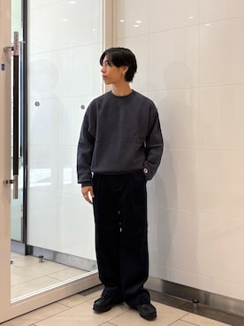 「アイテム（スウェット）」を使った、オタケさん（メンズ・162cm）の秋コーディネート