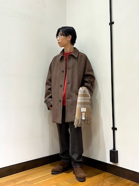 「アイテム（マフラー）」を使った、オタケさん（メンズ・162cm）の秋コーディネート