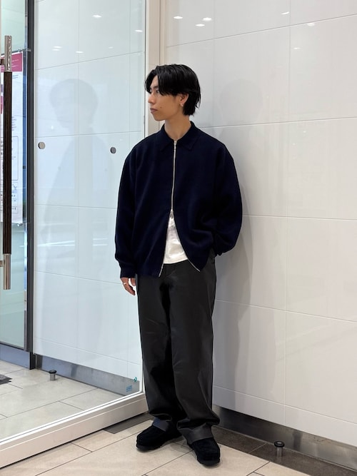 ネイビー  タグ付き  カシミヤ混  ボレロ  XS セール】綿カシミヤZIPカーディガン（カーディガン/ボレロ）｜URBAN