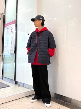 「アイテム（スリッポン）」を使った、オタケさん（メンズ・162cm）の秋コーディネート