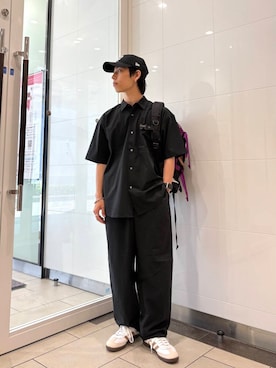 「ASICS（アシックス）のアイテム」を使った、オタケさん（メンズ・162cm）の夏コーディネート