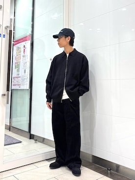 「アイテム（キャップ）」を使った、オタケさん（メンズ・162cm）の秋コーディネート