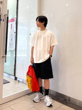 「ASICS（アシックス）のアイテム」を使った、オタケさん（メンズ・162cm）の夏コーディネート