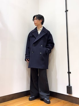 「アイテム（その他アウター、ブルー系）」を使った、オタケさん（メンズ・162cm）の秋コーディネート