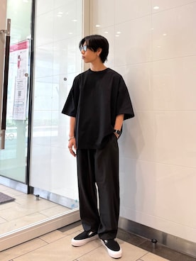 「VANS（バンズ）のアイテム（スリッポン）」を使った、オタケさん（メンズ・162cm）の夏コーディネート