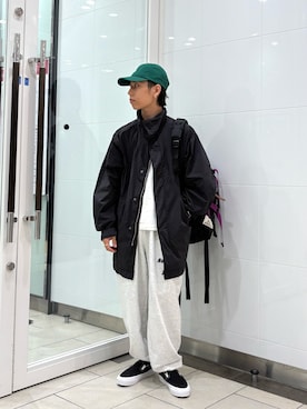 「アイテム（モッズコート）」を使った、オタケさん（メンズ・162cm）の秋コーディネート