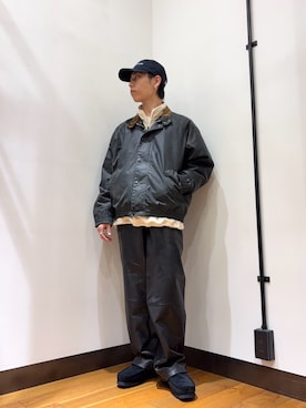 「寒い」｜「アイテム（帽子）」を使った、オタケさん（メンズ・162cm）の秋コーディネート