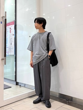「アイテム（ローファー）」を使った、オタケさん（メンズ・162cm）の夏コーディネート