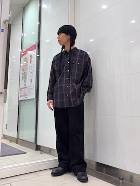 「アイテム（ニットキャップ/ビーニー）」を使った、オタケさん（メンズ・162cm）の冬コーディネート