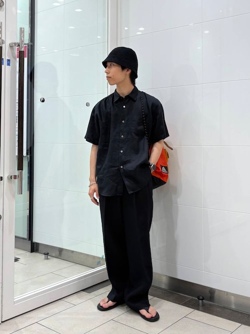 new basic　リネンタックスラックス
