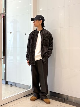 「アイテム（キャップ）」を使った、オタケさん（メンズ・162cm）の秋コーディネート