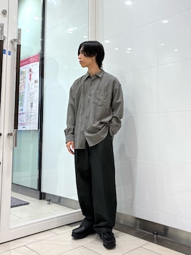 「URBAN RESEARCH（アーバンリサーチ）のnew basic　ALBATROSS WOOL SHIRTS（シャツ/ブラウス）」を使った、オタケさん（メンズ・162cm）の秋コーディネート