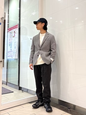 「アイテム（テーラードジャケット）」を使った、オタケさん（メンズ・162cm）の秋コーディネート