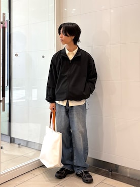 「アイテム（ナイロンジャケット）」を使った、オタケさん（メンズ・162cm）の夏コーディネート