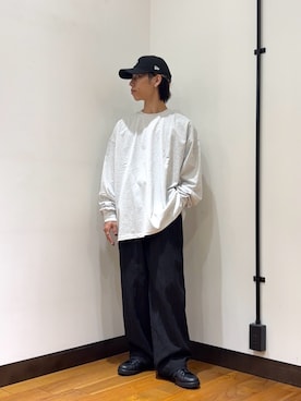 「Wide Dad（ワイドダッド）のアイテム」を使った、オタケさん（メンズ・162cm）の夏コーディネート