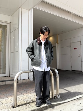 「秋のシャツ着こなし術」｜「アイテム（シューズ）」を使った、オタケさん（メンズ・162cm）の秋コーディネート