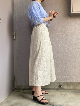 「blue」｜「アイテム（サンダル）」を使った、UKさん（レディース・170cm）の夏コーディネート