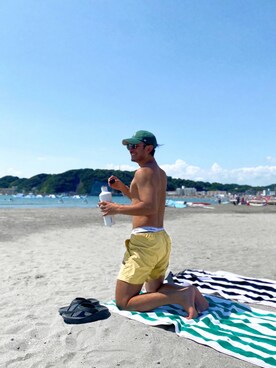 「海」｜「アイテム（アンダーウェア）」を使った、Yoshinori.Uさん（メンズ・172cm）の夏コーディネート