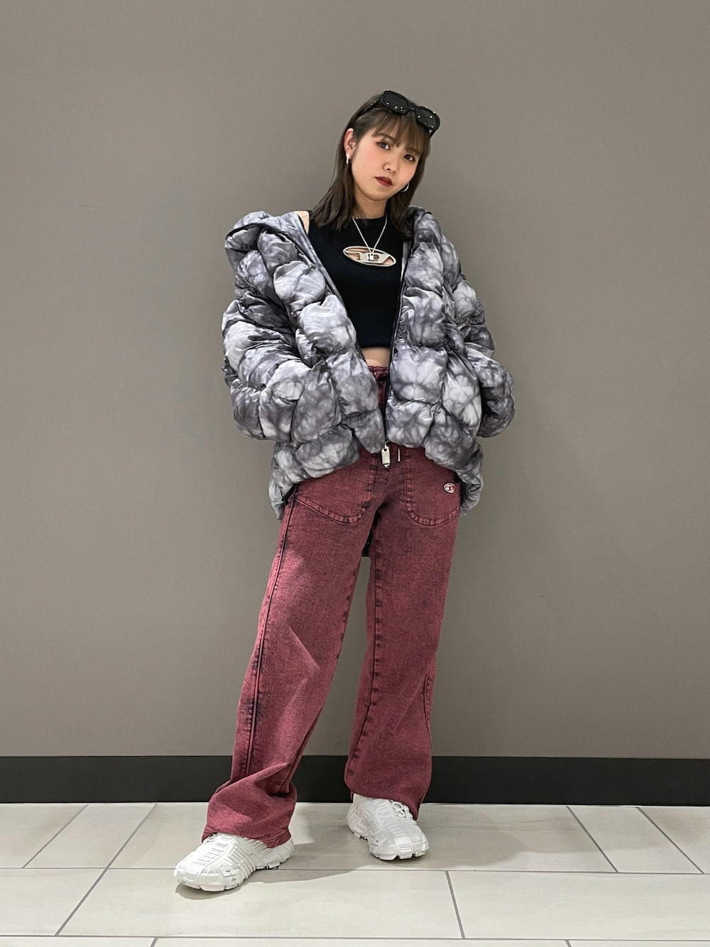 DIESEL（ディーゼル）の「メンズ ウィンタージャケット タイダイ柄