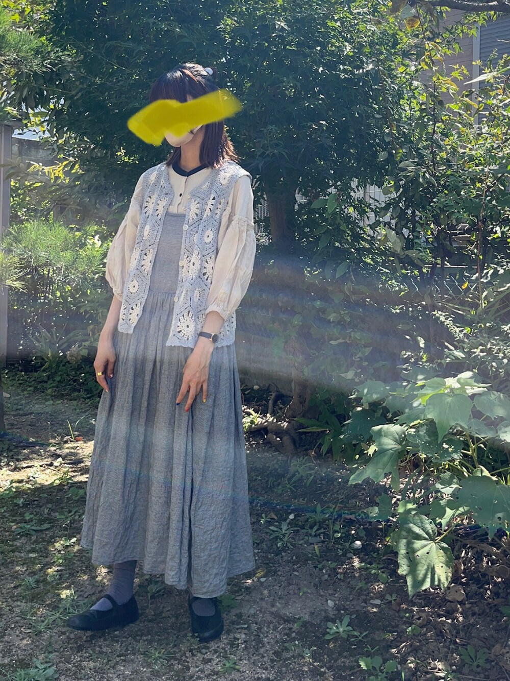 Samansa Mos2（サマンサ モスモス）の「配色ギャザーブラウス（シャツ