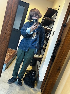 「EDWIN（エドウィン）のアイテム」を使った、naeさん（レディース・155cm）の春コーディネート