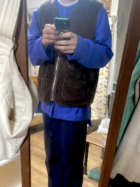 「アイテム（ダウンベスト）」を使った、ロミオさん（メンズ・173cm）の秋コーディネート
