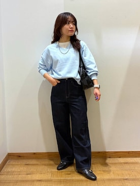 「ハグミーニット_GLOBALWORK」｜hironaさん（レディース・150cm）の冬コーディネート