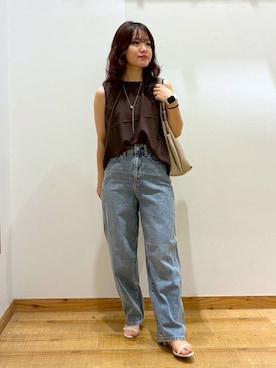 「ぽっちゃりスタッフ」｜hironaさん（レディース・150cm）の夏コーディネート