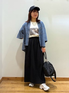 「GLOBAL WORK（グローバルワーク）のアイテム（キャップ）」を使った、hironaさん（レディース・150cm）の春コーディネート