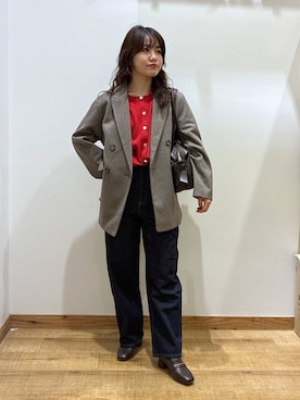 「アイテム（テーラードジャケット）」を使った、hironaさん（レディース・150cm・30代）の冬コーディネート