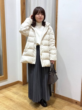 「アイテム（ダウンジャケット/コート）」を使った、hironaさん（レディース・150cm・30代）の冬コーディネート