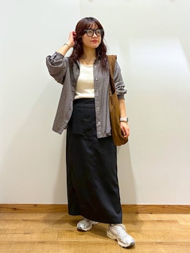 「GLOBAL WORK（グローバルワーク）のアイテム（タンクトップ）」を使った、hironaさん（レディース・150cm）の秋コーディネート