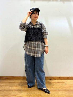 「GLOBAL WORK（グローバルワーク）のアイテム（キャップ）」を使った、hironaさん（レディース・150cm）の秋コーディネート