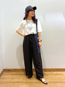 「アイテム（キャップ）」を使った、hironaさん（レディース・150cm）の夏コーディネート