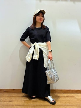 「GLOBAL WORK（グローバルワーク）のアイテム（キャップ）」を使った、hironaさん（レディース・150cm）の夏コーディネート