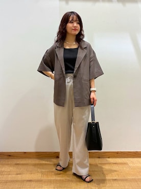 「アイテム（タンクトップ）」を使った、hironaさん（レディース・150cm・30代）の夏コーディネート