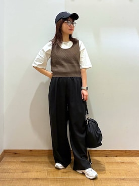 「GLOBAL WORK（グローバルワーク）のアイテム（帽子）」を使った、hironaさん（レディース・150cm）の春コーディネート