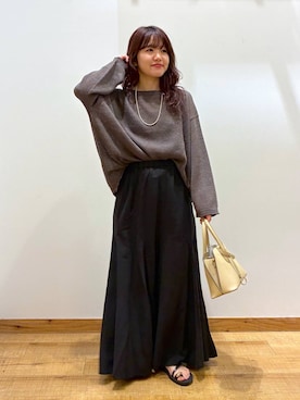 「アイテム（ニット/セーター）」を使った、hironaさん（レディース・150cm・30代）の夏コーディネート