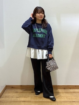 「アイテム（バレエシューズ）」を使った、hironaさん（レディース・150cm）の秋コーディネート